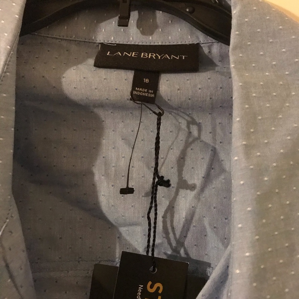 Lane Bryant Long Sleeved Button Down Belted Shirt